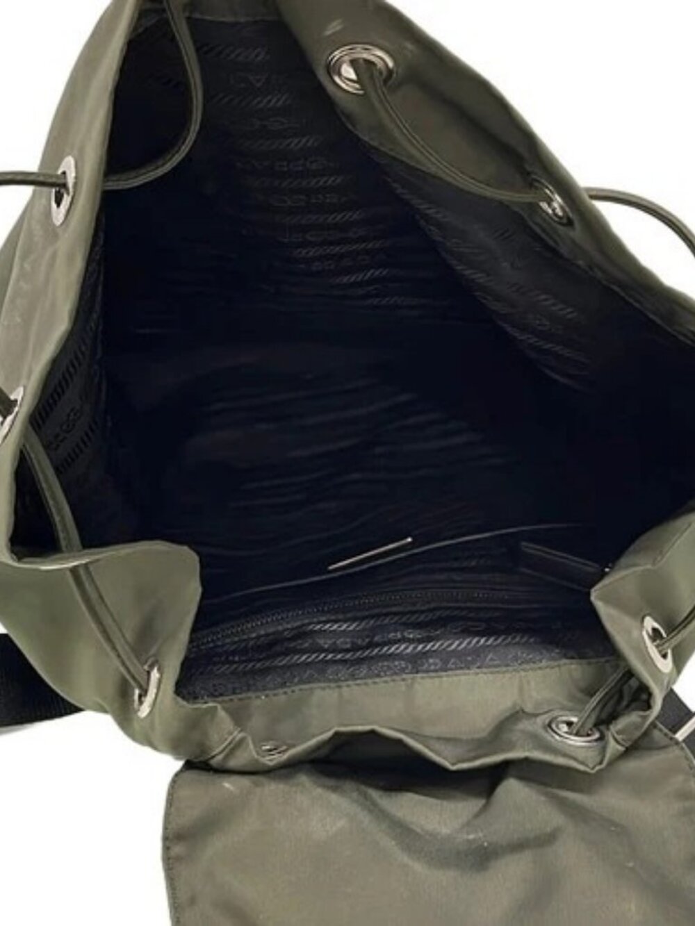 PRADA Khaki Nylon Backpack - Picture 7 of 9